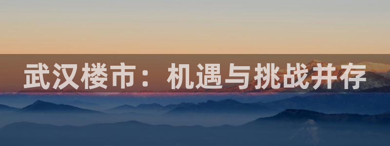新宝5巅峰：武汉楼市：机遇与挑战并存