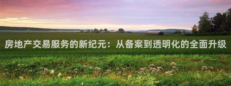 新宝5官方网站：房地产交易服务的新纪元：从备案到透明化的全面