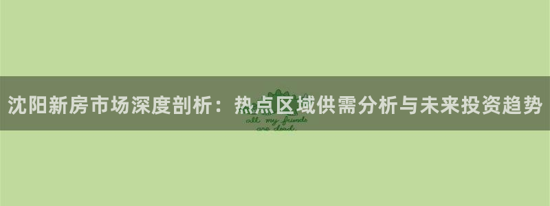 新宝5导师：沈阳新房市场深度剖析：热点区域供需分析与未来投资
