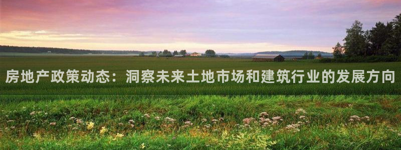 新宝5入口：房地产政策动态：洞察未来土地市场和建筑行业的发展