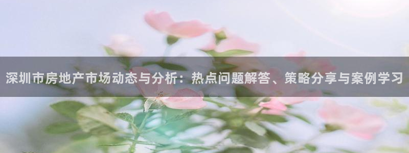 新宝5链接：深圳市房地产市场动态与分析：热点问题解答、策略分