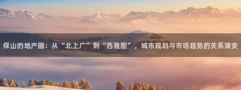 新宝5首页：保山的地产圈：从“北上广”到“西雅图”，城市规划