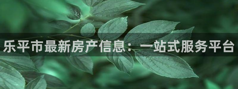 新宝5官网app：乐平市最新房产信息：一站式服务平台